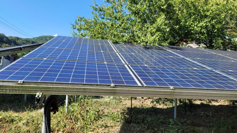 発電所パネル影 伐採